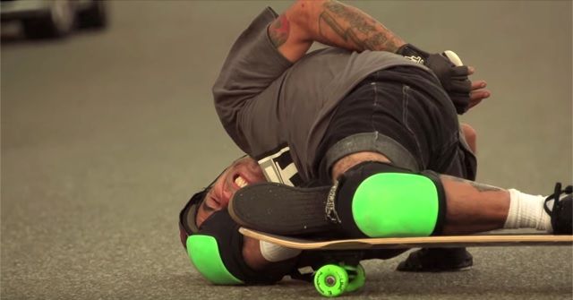 丘を滑り下りるスケボー「Downhill Slide」の王様『Sergio Yuppie』が凄い!