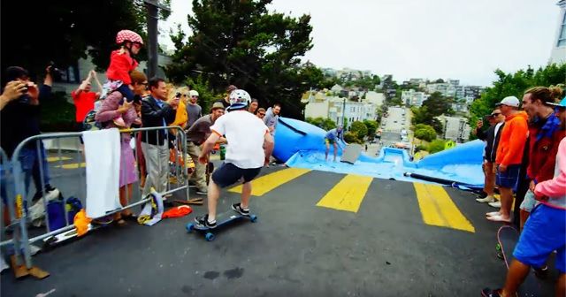 Urban Surfing down streets