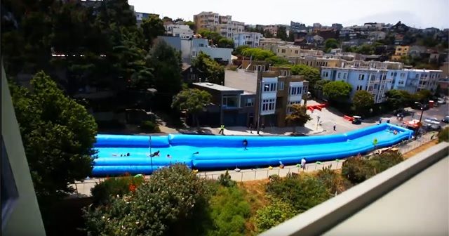 Urban Surfing down streets