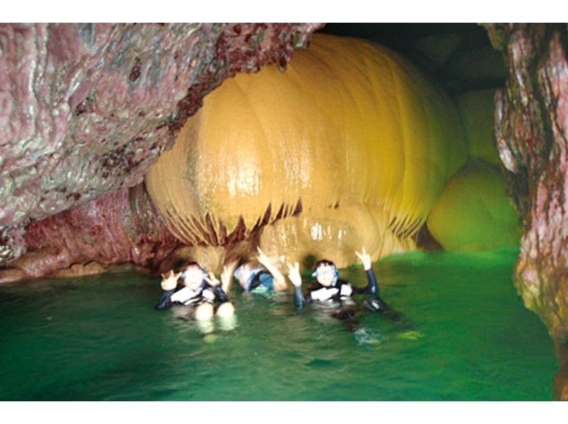 [冲绳-宫古岛]海上皮艇C课程洞穴探洞和体验深潜午餐の紹介画像
