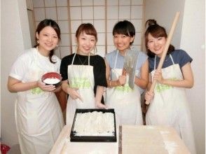 【京都・そば打ち体験】挽き立ての香り高いそばを自分で打って味わおう!そば並盛プランの画像