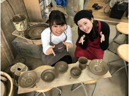 【兵庫・尼崎】駅より徒歩2分！人気No.1プラン！陶芸体験（2個つくる電動ろくろコース）の画像