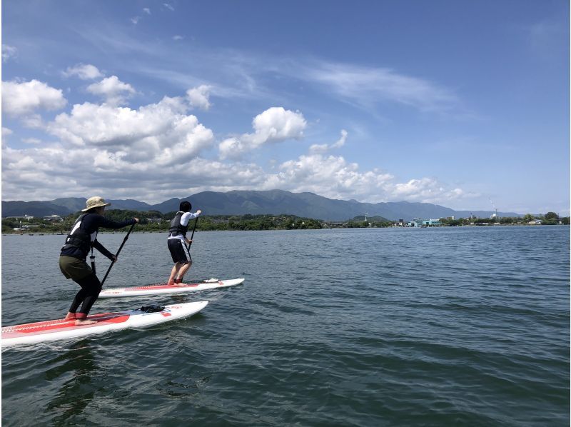 [Shiga / Biwa lake] SUP improvement (experienced person course), Water walk on Lake Biwa-Ogoto Base