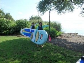 【滋賀・琵琶湖】レンタル込み!琵琶湖で水上散歩SUP上達(経験者コース)の画像