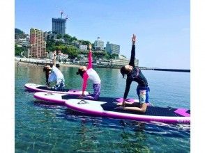 【Shizuoka Prefecture · SUP Experience】 Collaboration between SUP and yoga with women's great attention! Image of SUP YOGA experience of 120 minutes course