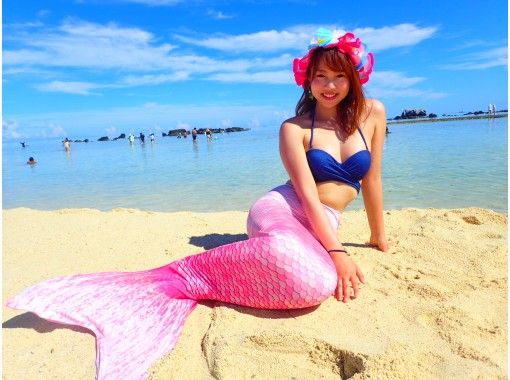 [Ishigaki island] Enjoy the feeling of a girl's dream mermaid! Phantom Island landing mermaid photo &Snorkeling experience (half-day course)の画像