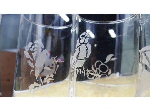 [Yamanashi/ Otsuki] Draw your favorite pattern on glass! "Sandblasting experience" Reservation OK on the On the day, please come by hand!の画像