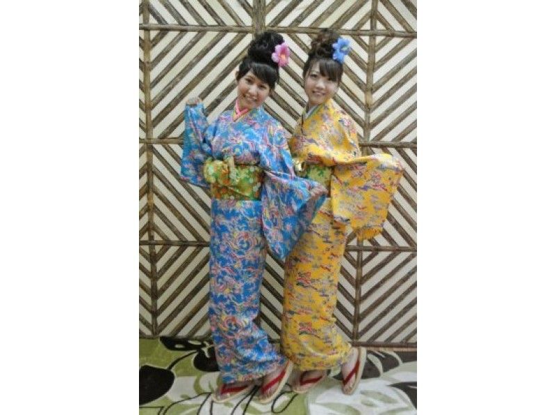 【沖縄・着物レンタル】涼しげな浴衣で沖縄満喫！ ゆかたコース