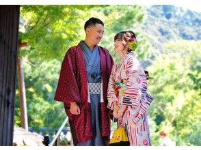 [Osaka/ Umeda] Kimono Rental right from Osaka Station / Umeda Station-“Couple Plan” to excite date and anniversaryの画像