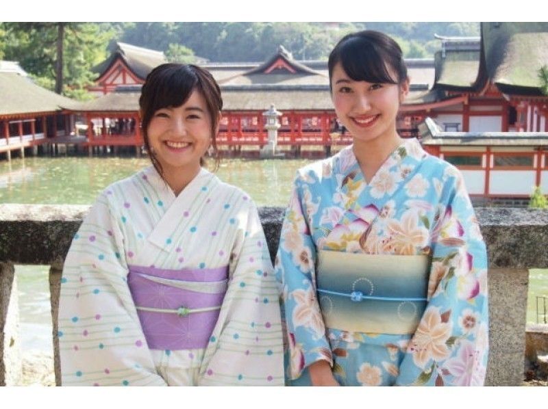 【広島・宮島】夏旅をもっと楽しく！涼しげな浴衣姿で宮島をお散歩[浴衣レンタルプラン]