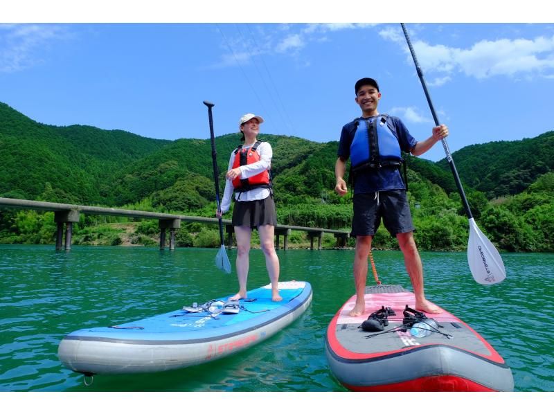 An hour of SUP experience at Shimanto River! Let's play at the foot of the subsidence bridge!