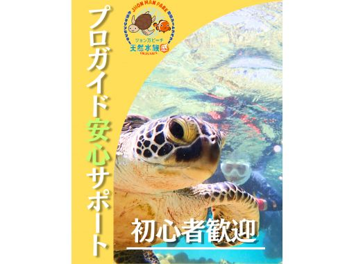 【那覇・糸満周辺】☆選ばれて10周年☆ウミガメ＆約100種の熱帯魚がいる天然水族館（ジョン万ビーチ）ツアー★泳げない方もOK★送迎可★の画像