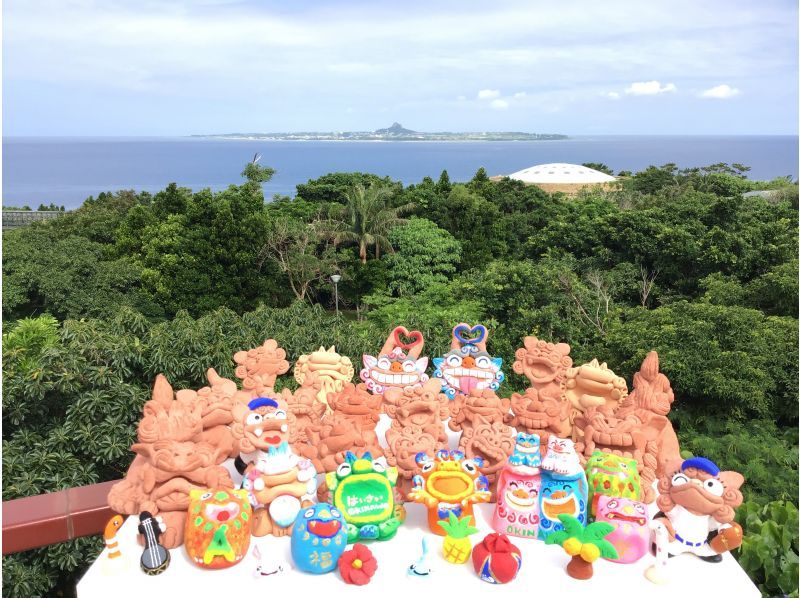 【可愛いシーサー色塗り体験】台＆小物アイテムも可愛いシーサー専門店美ら海水族館まで1分＆古宇利島近く