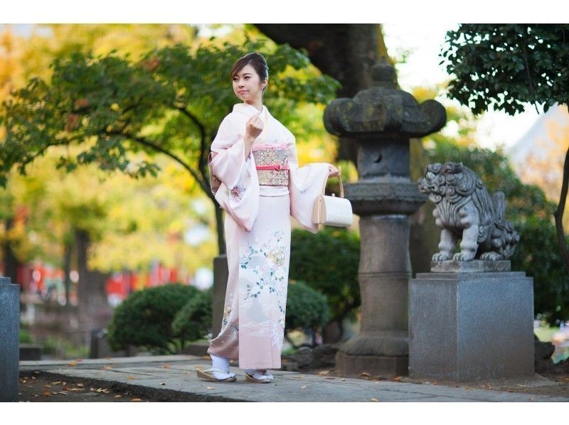 【東京・銀座・着物レンタル】ヘアセット付き！本格着物一式レンタル＆着付けプラン（9月まで）