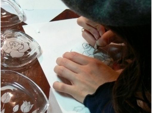 [兵库/宝冢市]挑战创造原创喷砂工艺体验作品！您可以在短时间内体验玻璃工艺品！の画像
