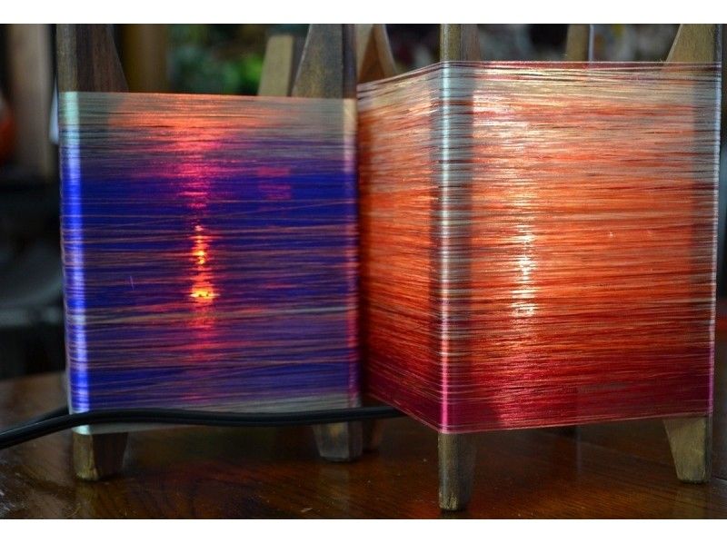 [Kyoto/ Kamigyo Ward] A fun experience of making thread-wound lampshades with fun silk color matching! Traditional craftsmen and craftsmen carefully support!の紹介画像