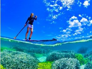 [Okinawa, Onna Village] SUP & Snorkeling "Adventure to a deserted island!" Beginners are safe (Over 1,500 people guided last year / Free photos and video data)