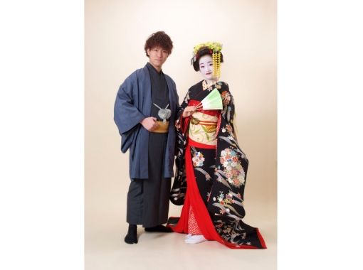 [Kyoto/Gojo] Maiko experience plan for male and female couples (indoor shooting: 5 photo plan)の画像