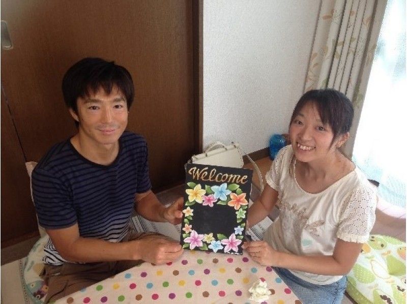 【Okinawa · Miyakojima】 Impressed with authentic feeling! Introduction image of ♪ let's make unique welcome board with chalk art