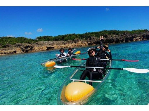 [Free drone aerial photography included] Clear kayak & sea turtle tour [3 hours] ☆ Photos and videos of the turtles swimming will also be given as a gift ☆の画像