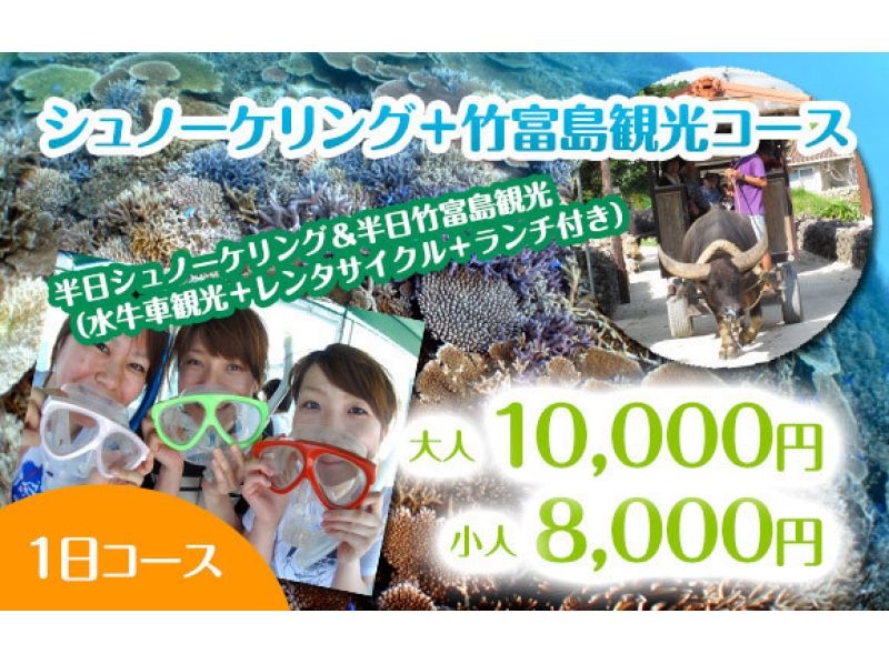 【沖縄・石垣 / 竹富】シュノーケリング＋竹富島観光 (1日コース)