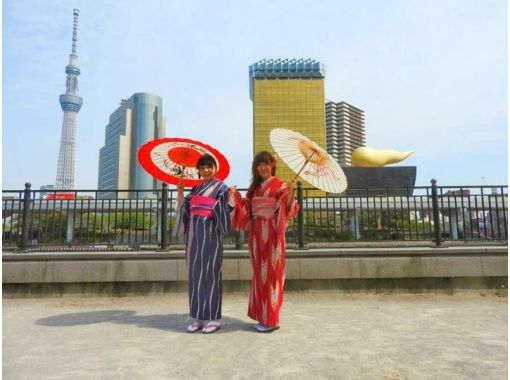 [東京/淺草]從淺草站出發30秒輕鬆「超級夏季促銷2024」！ 1人份的“和服/浴衣1日租借方案”の画像