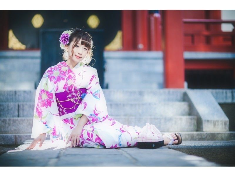 【伊勢・浴衣レンタル】ヘアセット付き！雨の日は和傘無料貸出♪浴衣一式レンタル＆着付けプラン！