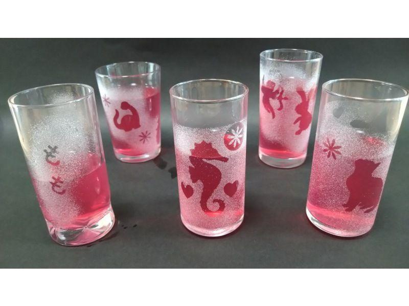 [Aichi / Nagoya Station 5 minutes] "Sandblasting experience" It is an experience of blowing sand and shaving glasses! With a toast with juice ・ Same-day reservation is OK!の紹介画像