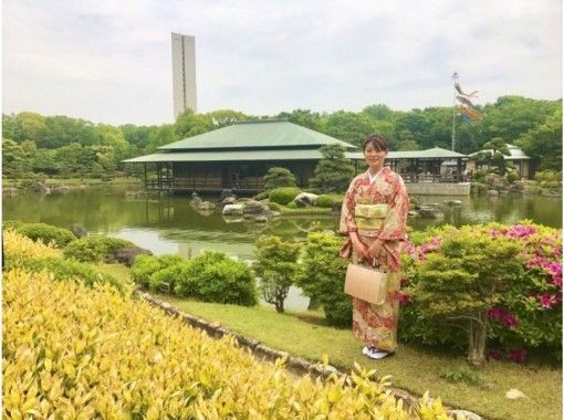 [大阪大仙公园]浴衣租赁大仙公园的“大和Nadeshiko 1天体验”日本花园享受计划！和抹茶一起の画像