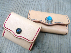 【岐阜・山県】レザークラフト体験「サドルレザー」コインケース or キーケース制作プラン