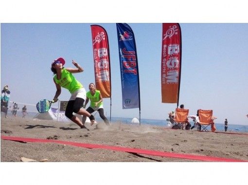 [神奈川，Kugenumakaigan]新球拍+海灘網球體驗！沙灘網球學校！の画像