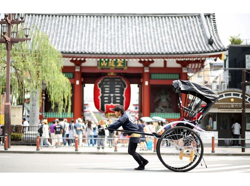 【東京・浅草】人力車観光 ♪ たっぷり浅草めぐり・180分コース