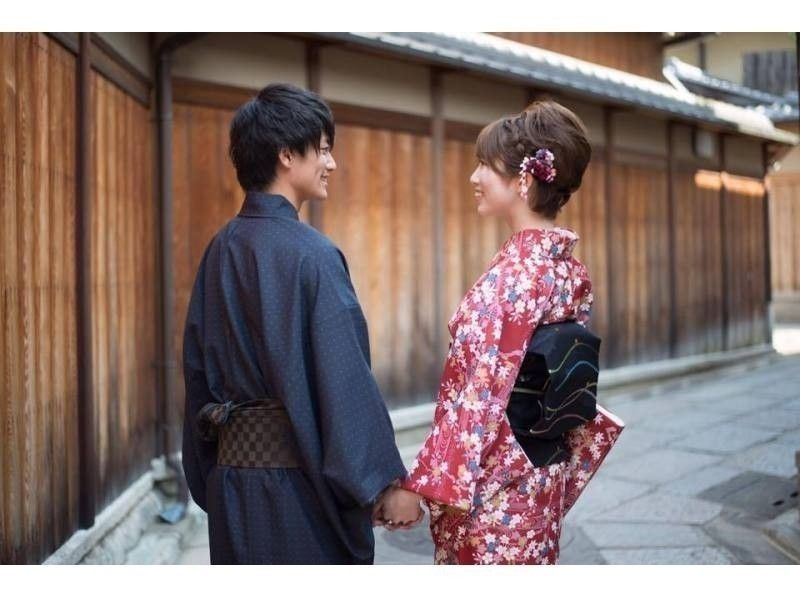 [Kyoto/ Higashiyama] Save with a couple! The middle of Kyoto Gion, Higashiyama! ! Walking around Kyoto with Japanese-made Kyo brand kimono & taiko-knotの紹介画像