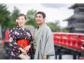 【長野・松本・浴衣・着物レンタル】カップル限定♪17時までフリーレンタルコース!松本の城下町を散策♪の画像