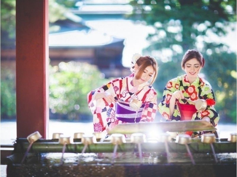 【鎌倉・浴衣レンタル】ヘアセット付き！雨の日は和傘無料貸出♪浴衣一式レンタル＆着付けプラン！