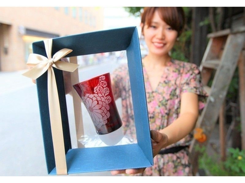 【東京☆新橋駅徒歩5分】記念日に贈るサプライズギフト☆文字も刻めるお洒落グラス一日体験☆