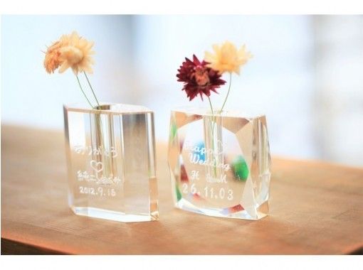 【福岡天神】ガラス花器ギフトコース☆記念日に贈る気持ちを込めたプレゼント♪の画像