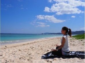 Image of beach yoga