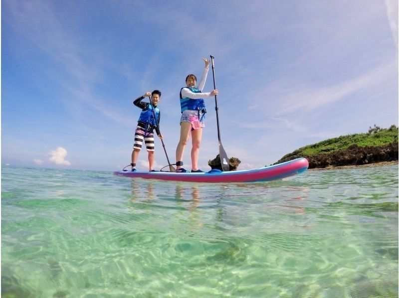 【沖縄・宮古島】うまく漕げるかな!?友達、カップル、家族 <2人乗り>LOVE SUP (60分)