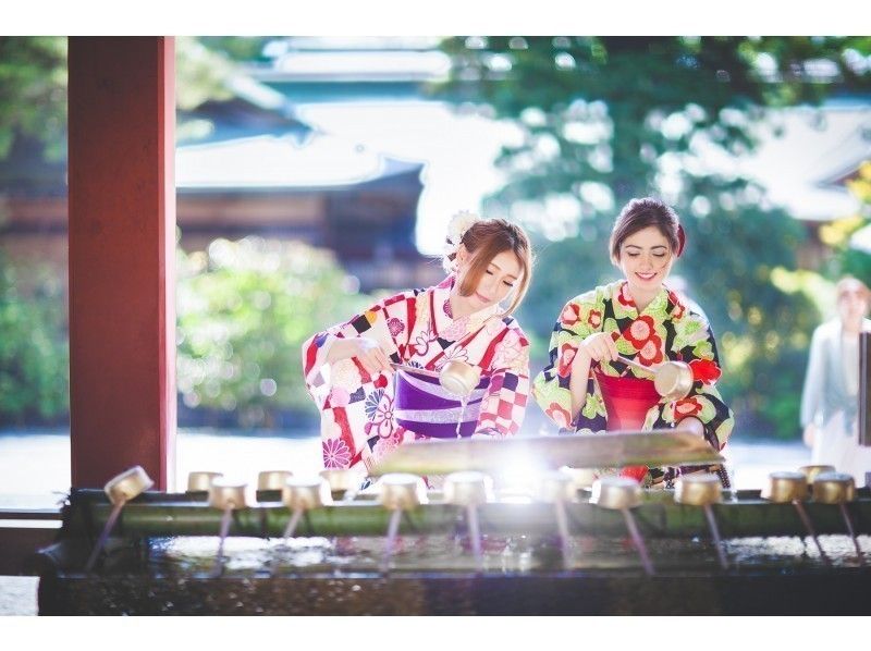 【東京・浅草・浴衣レンタル】ヘアセット付き！雨の日は和傘無料貸出♪浴衣一式レンタル＆着付けプラン！