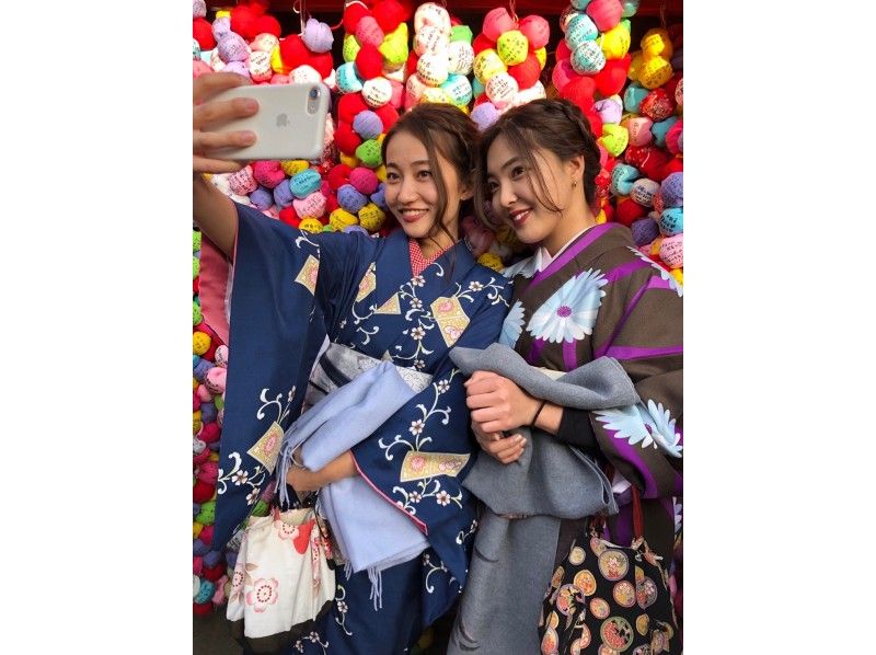 【京都・着物レンタル】京阪三条駅徒歩2分！当店一番人気の本格プラン★（当日返却：17時まで）