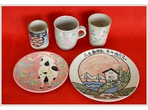 【岡山・瀬戸内市・牛窓】陶芸体験・5色で自由にカラフルに！色絵付けコース・最大100名OKの画像