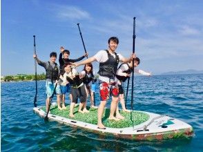 【滋賀・大津】琵琶湖でここだけ！インパクト大！8人乗り「メガサップ」で仲間と盛り上がる♪