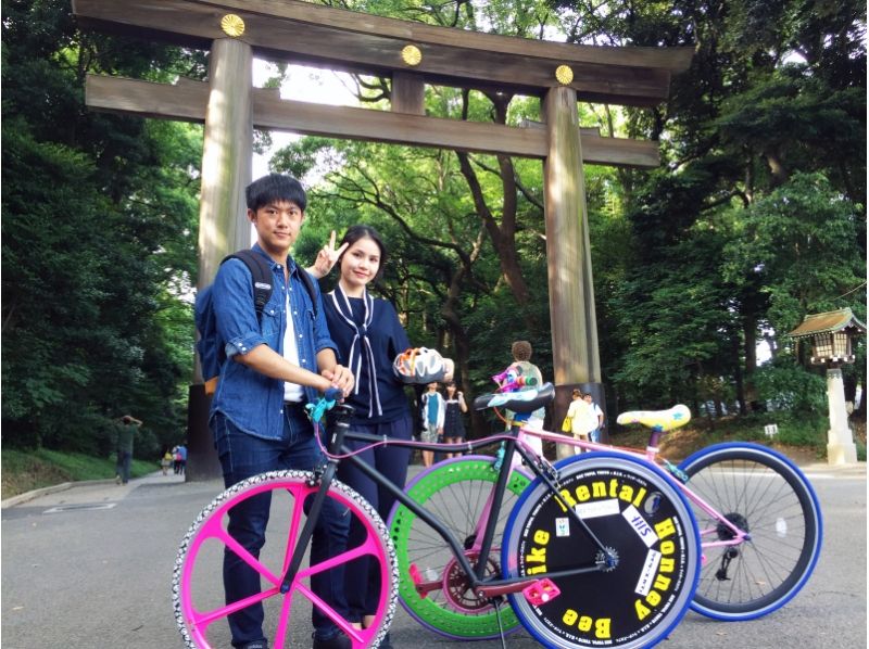 原宿 自転車レンタル カラフルでオシャレな原宿レンタサイクル 2日以上のレンタルでよりお得 アクティビティジャパン