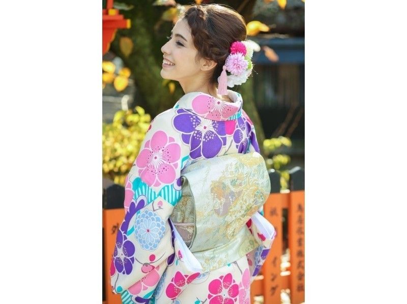 【京都・八坂神社／着物レンタル】なでしこプラン★ブランド着物が選べる☆