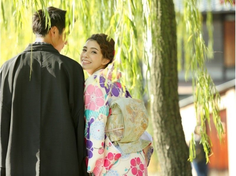 【京都・八坂神社／着物レンタル】当店1番人気！京華プラン★ヘアセット付きでお得にかわいく☆