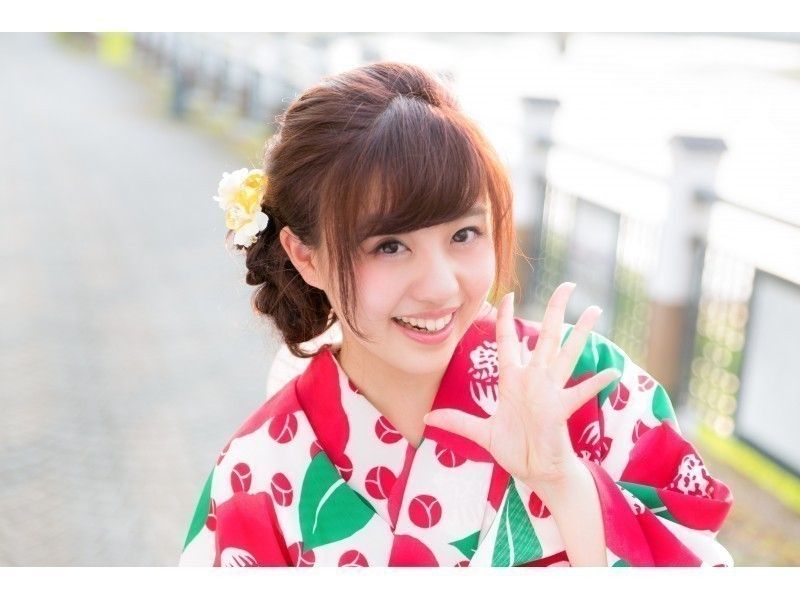 【東京・浅草】夏の花火大会にもオススメ！レディース浴衣レンタル  大吉プラン（ヘアセット＆着付つき）