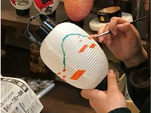 [Hiroshima Onomichi] Full-scale lantern painting will be lectured at a lantern shop that has been in business for more 100 Year! Lantern size S planの画像