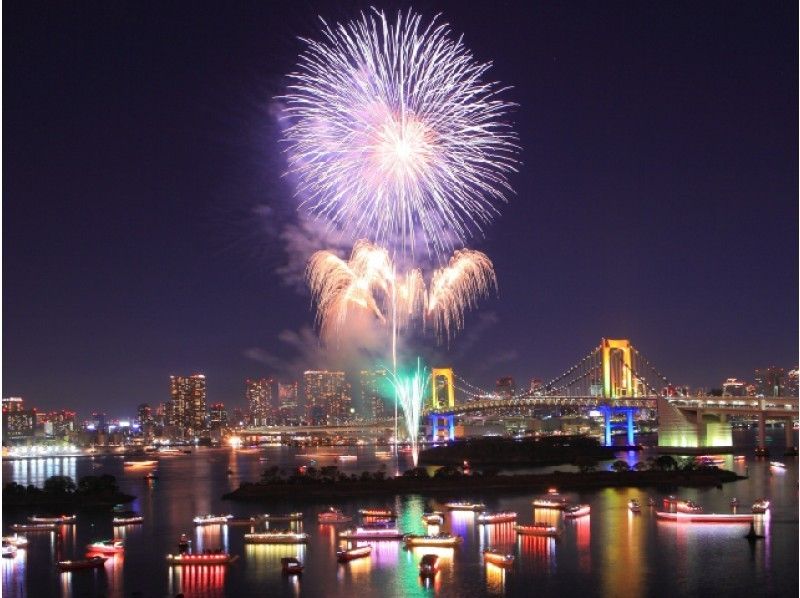 「2018年5月26日お台場花火」屋形船掘りごたつ席天ぷら御膳&飲み放題 浅草橋乗船【12108】の紹介画像