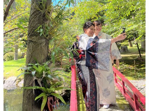 [鹿兒島/鹿兒島市]大島Tsumugi穿衣體驗穿著“Tokiemon”品牌參觀花園！の画像